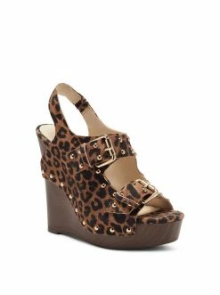 Camuto Tymina Wedge Platform Sandal In Leopard Shoes