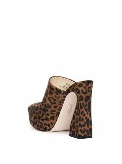 Camuto Denima Platform Slide In Leopard Shoes