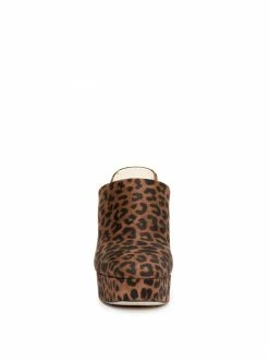Camuto Denima Platform Slide In Leopard Shoes