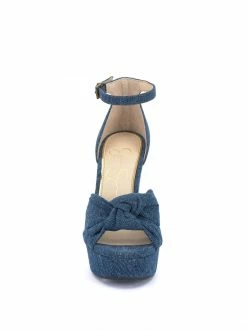 Camuto New Arrivals Tyssie Wedge Platform Sandal In Denim