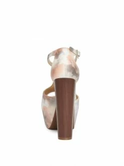 Camuto Shoes Dany T-Strap Platform Sandal In Neutral Tie-Dye