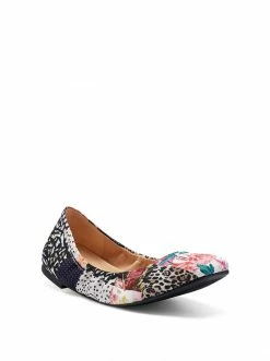 Camuto Shoes Sandaze Flat In Patchwork Multi