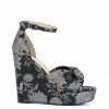 Camuto Tyssie Wedge Platform Sandal In Floral Denim