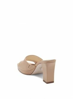 Camuto Elyzza High Heel Slide In Buff