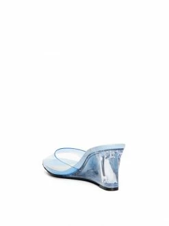 Camuto Shoes Merlote Wedge Slide In Blue