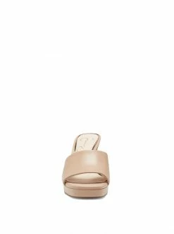 Camuto Elyzza High Heel Slide In Buff