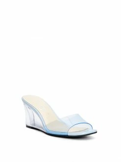 Camuto Shoes Merlote Wedge Slide In Blue
