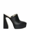 Camuto Shoes Denima Platform Slide In Black