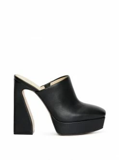 Camuto Shoes Denima Platform Slide In Black