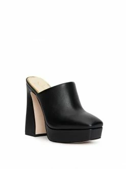 Camuto Shoes Denima Platform Slide In Black