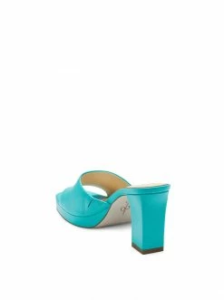 Camuto Elyzza High Heel Slide In Aqua Shoes