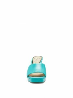 Camuto Elyzza High Heel Slide In Aqua Shoes
