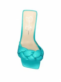 Camuto Sassia High Heel Slide In Aqua