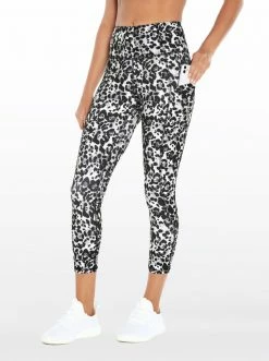 Rockfit Tummy Control Capri In Black Wild Cat