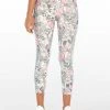 Rockfit Tummy Control Capri In Rosette Wildflower Grove