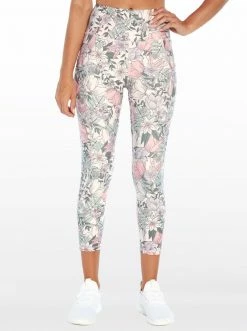 Rockfit Tummy Control Capri In Rosette Wildflower Grove