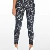 Rockfit Tummy Control Ankle Legging In Black Watercolor Camo Clothing