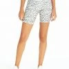 Rockfit Tummy Control Bermuda In Silver Filigree Painted Leopard Bermudas