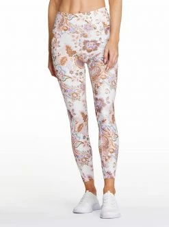 Rockfit Tummy Control Ankle Legging In Ballet Slipper Paisley Dream
