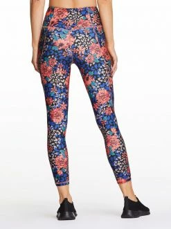 Rockfit Tummy Control Capri In Living Coral Boho Mix