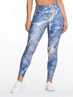 Rockfit Clothing Tummy Control Ankle Legging In Heather Marble Dusk
