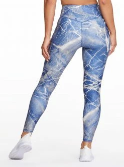Rockfit Clothing Tummy Control Ankle Legging In Heather Marble Dusk