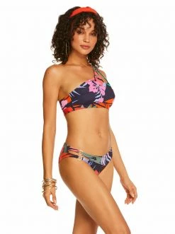 Amerex Island Paradise One Shoulder Top In Mood Multi