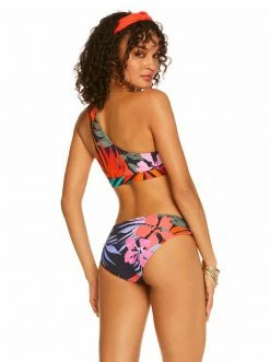 Amerex Island Paradise One Shoulder Top In Mood Multi