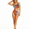 Amerex Island Paradise One Shoulder One Piece In Mood Multi New Arrivals