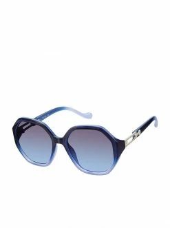 CIO EYEWEAR Plastic Geometric With Metal Detail In Blue Fade