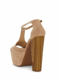 Camuto Dany T-Strap Platform Sandal In Sand