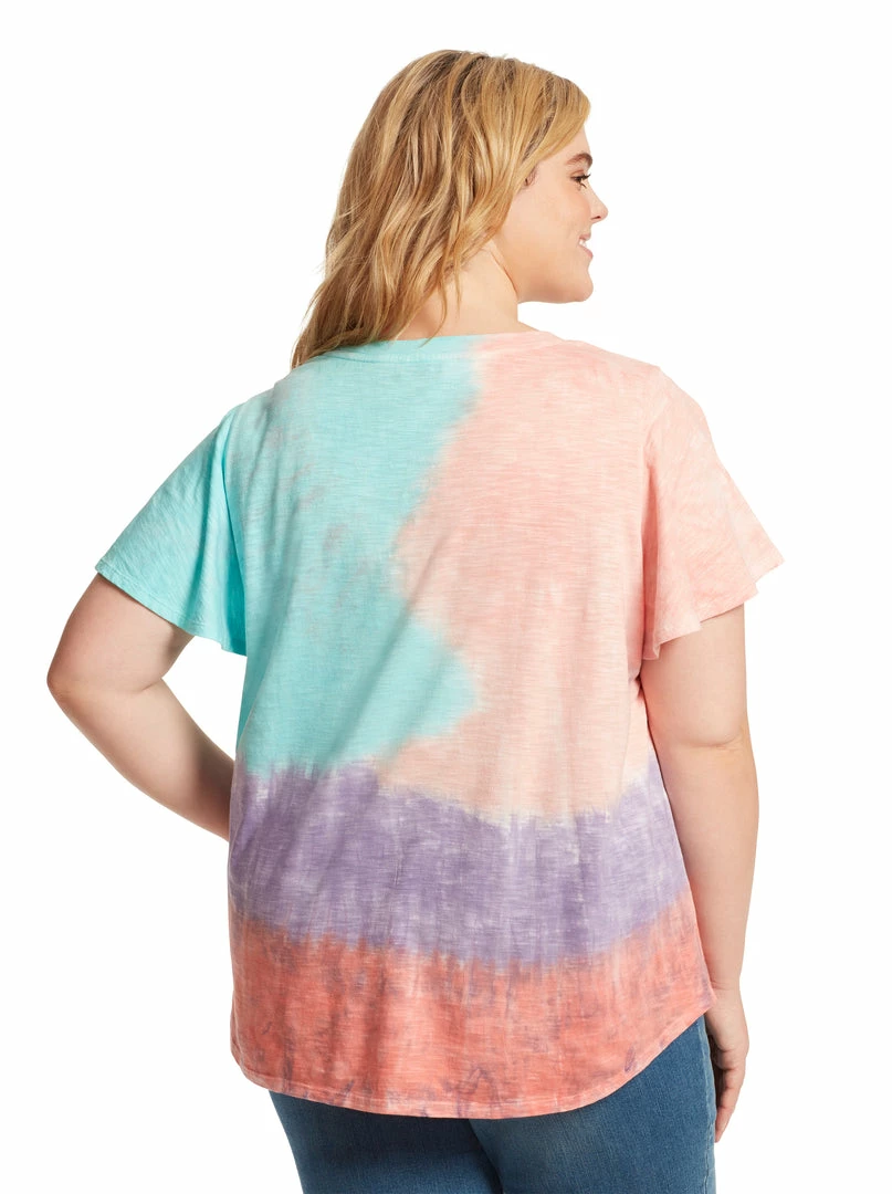OJG Carly Tee In Watercolor Tie Dye