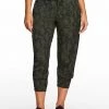 Rockfit Clothing Ella Woven Jogger In Thyme Desert Snake