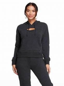 Rockfit Leah Hoodie In Heather Black Clothing