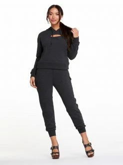 Rockfit Leah Hoodie In Heather Black Clothing