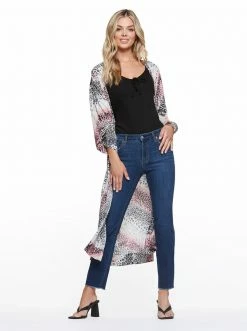 OJG Clothing Gwendelin Duster In Marble Cheetah