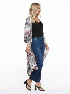 OJG Clothing Gwendelin Duster In Marble Cheetah