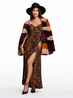 OJG Tennyson Slip Dress In Chic Leopard