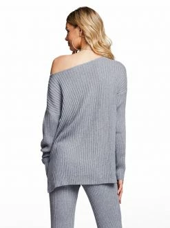 OJG Arlette Sweater In Light Heather Grey Clothing