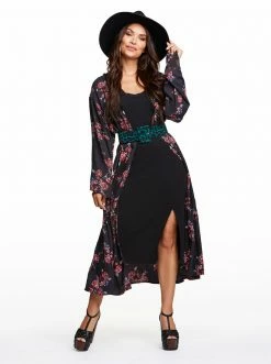 OJG Leilani Tiered Kimono In Floral Spray Clothing
