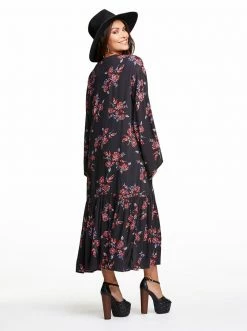 OJG Leilani Tiered Kimono In Floral Spray Clothing
