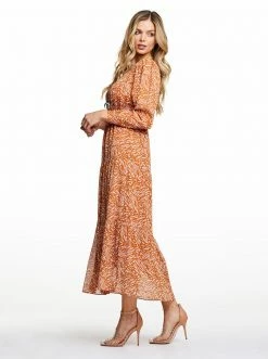 OJG Rylie Dress In Watercolor Ripple Clothing