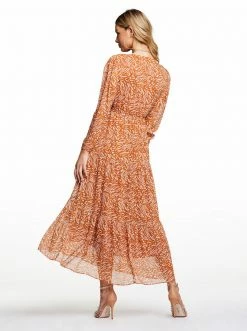 OJG Rylie Dress In Watercolor Ripple Clothing