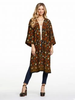OJG Dee Kimono In Scripted Floral