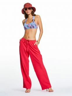 OJG Clothing Nara Beach Pant In Rose Red