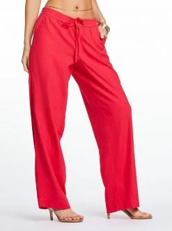 OJG Clothing Nara Beach Pant In Rose Red