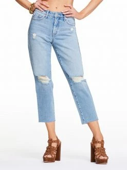 OJG Clothing Spotlight High Rise Straight Jeans In Last Light