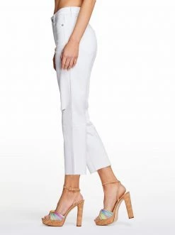 OJG Clothing Spotlight High Rise Straight Jeans In White
