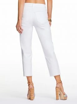 OJG Clothing Spotlight High Rise Straight Jeans In White