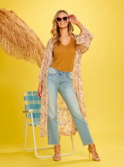 OJG Flirt High Rise Straight Crop In Drifter